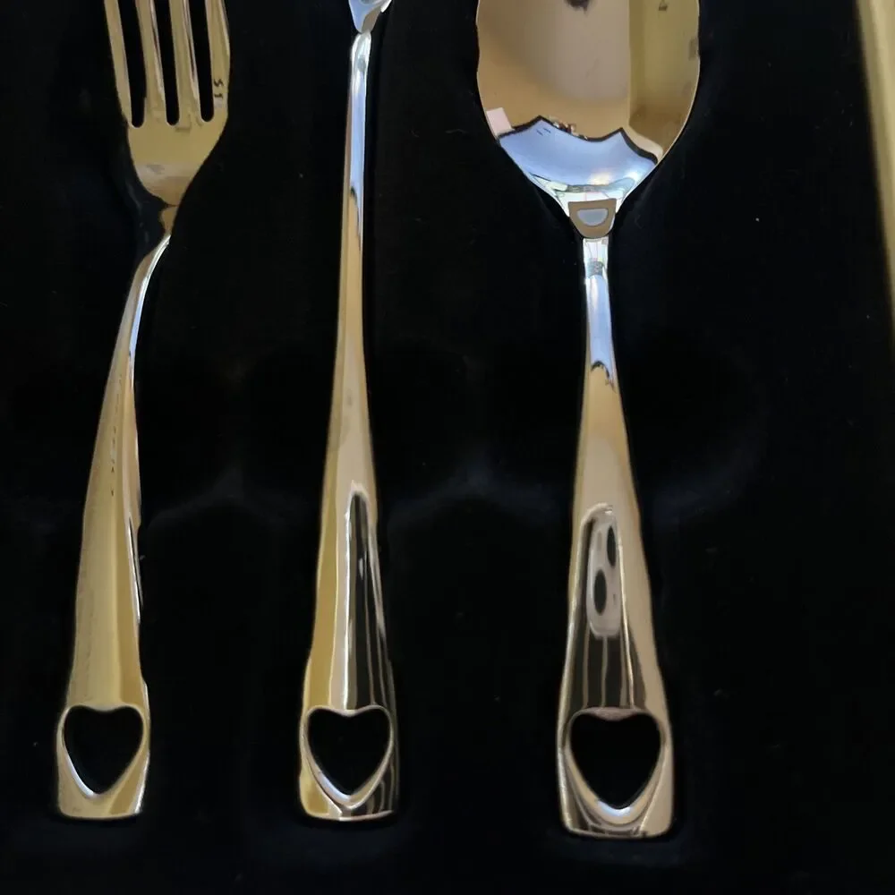 Oneida CHATEAU 18/10 SS 3-Piece Baby Infant Flatware Set NEW Baby Gift Boxed NIB